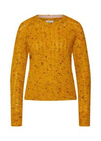 Only, Damen Pullover 'onlGIGI', Braun / Goldgelb / Orangerot