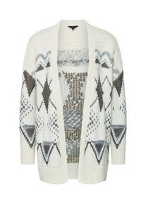 Pepe Jeans, Damen Strickjacke 'CLARAS', Grau / Wei&szlig;