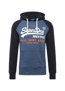 Superdry, Herren Sweatshirt 'Store', Dunkelblau / Wei&szlig;