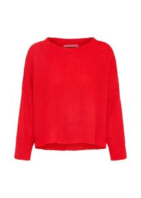 Glamorous, Damen Pullover aus Grobstrick, Rot