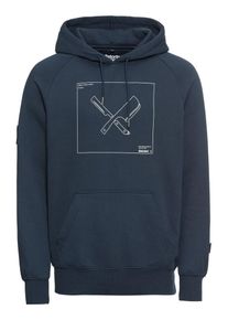 Distortedpeople, Herren Sweatshirts 'DNA Framed Raglan Hoodie', Navy / Wei&szlig;