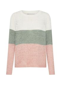 Only, Damen Strickpullover 'GEENA', Gr&uuml;n / Rosa / Wei&szlig;