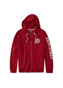 Abercrombie & Fitch Abercrombie & Fitch, Herren Sweatjacke 'CORE LOGO FULLZIP', Burgunder