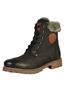 Dockers by Gerli, Damen Schn&uuml;rstiefel aus Leder, Schwarz