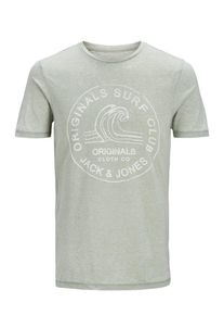 Jack & Jones JACK & JONES, Herren T-Shirt, Graphit / Wei&szlig;