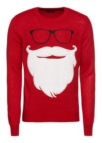 New Look, Herren Pullover 'HIPSTA SANTA', Mischfarben / Rubinrot