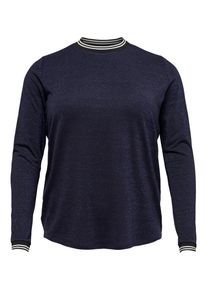 Only Carmakoma, Damen Bluse, Dunkelblau / Schwarz / Weiß