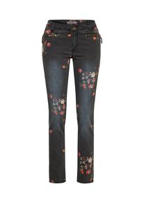 Garcia, Damen Hose 'Rachelle', Grey Denim / Rot