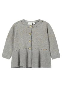 name it, M&auml;dchen Cardigan, Gold / Grau / Schwarz / Wei&szlig;