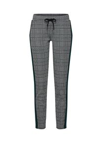 Eksept, Damen Hose 'Check Jogger', Grau / Smaragd