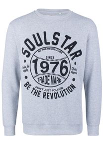 Soulstar, Herren Pullover, Graumeliert / Schwarz