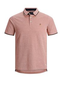 Jack & Jones JACK & JONES, Herren Poloshirt, Pastellrot / Schwarz