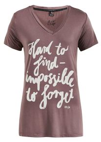 Khujo, Damen Shirt 'DRENZA', Mauve / Wei&szlig;