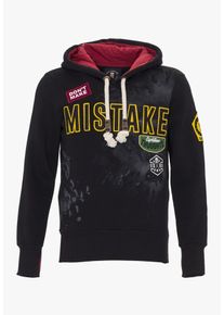 PLUS EIGHTEEN, Herren Kapuzenpullover, Gelb / Schwarz