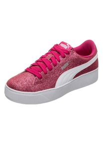 Puma, M&auml;dchen Sneaker 'Vikky Platform Glitz', Dunkelpink