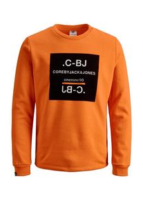 Jack & Jones JACK & JONES, Herren Sweatshirt, Dunkelorange / Schwarz / Wei&szlig;