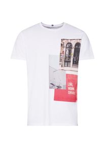 Esprit, Herren Shirt 'off place photo', Mischfarben / Wei&szlig;