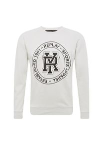 Replay, Herren Sweatshirt, Wei&szlig;