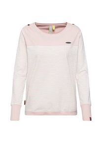 alife and kickin, Damen Shirt 'LEONIE C', Rosa / Wei&szlig;