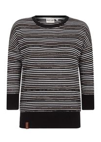 Naketano, Damen Pullover 'Streets of South Jamaica', Braun / Schwarz / Wei&szlig;
