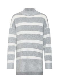 ABOUT YOU, Damen Pullover 'Fiona', Graumeliert / Wei&szlig;