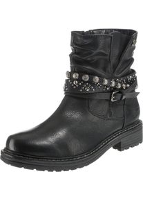 Tom Tailor, Damen Stiefelette, Grau / Schwarz