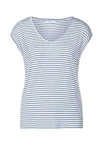 Pieces, Damen T-Shirt 'Billo', Blau / Wei&szlig;