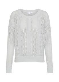 GAP, Damen Pullover 'SH OPEN STITCH PO', Hellgrau