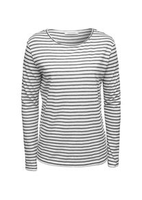 Sams&oslash;e & Sams&oslash;e Samsoe & Samsoe, Damen Longsleeve 'Nobel 3173', Schwarz / Wei&szlig;