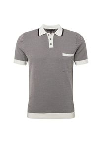Drykorn, Herren Poloshirt 'DUKAN', Anthrazit / Wei&szlig;