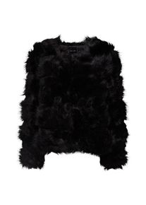 New Look, Damen Jacke aus Kunstfell, Schwarz