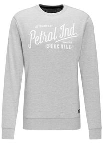PETROL INDUSTRIES, Herren Sweatshirt, Grau / Wei&szlig;