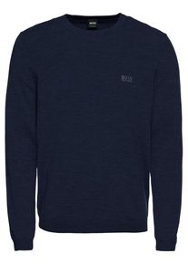 BOSS, Herren Wollpullover, Navy