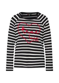 Street One, Damen Shirt, Hellrot / Schwarz / Wei&szlig;