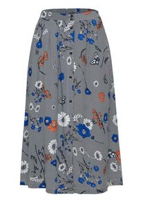 Selected Femme, Damen Maxirock, Blau / Dunkelblau / Koralle / Wei&szlig;