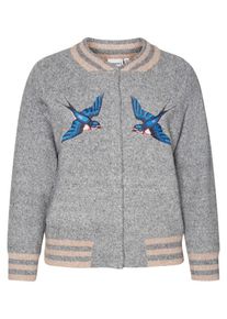 JUNAROSE, Damen Strickjacke, Grau