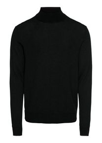 Jack & Jones JACK & JONES, Herren Pullover 'JPRMARK KNIT ROLL NECK', Schwarz