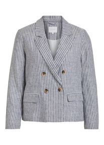Vila, Damen Gestreifter Blazer, Blau