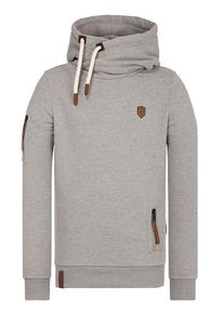 Naketano, Herren Kapuzenpullover mit diversen Applikationen, Grau