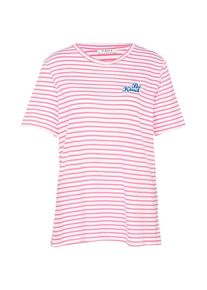 Pieces, Damen T-Shirt 'MERCY', Pink / Wei&szlig;