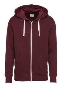 Jack & Jones JACK & JONES, Herren Sweatjacke 'JJEHOLMEN SWEAT ZIP HOOD NOOS', Weinrot