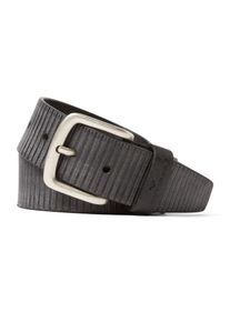 Tom Tailor, Herren G&uuml;rtel, Schwarz / Silber
