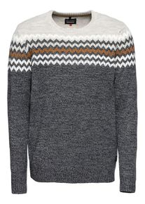 Blend, Herren Pullover, Braun / Graumeliert / Wei&szlig;