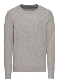 Jack & Jones JACK & JONES, Herren Pullover 'JORNEWPANNEL KNIT CREW NECK', Hellgrau
