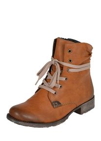 Rieker, Damen Schn&uuml;rstiefelette mit Fleecefutter, Ocker