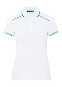J. Lindeberg J.Lindeberg, Damen Poloshirt 'W Luca TX', Jade / Wei&szlig;