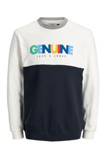 Jack & Jones JACK & JONES, Herren Sweatshirt, Blau / Nachtblau / Senf / Jade / Offwhite