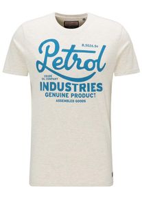 PETROL INDUSTRIES, Herren T-Shirt, Blau / Naturwei&szlig;
