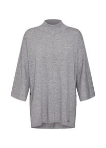 s.Oliver RED LABEL, Damen Pullover 'PONCHO', Graumeliert