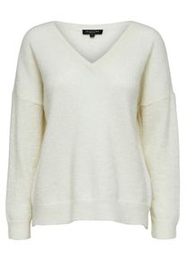 Selected Femme, Damen Strickpullover, Perlwei&szlig;